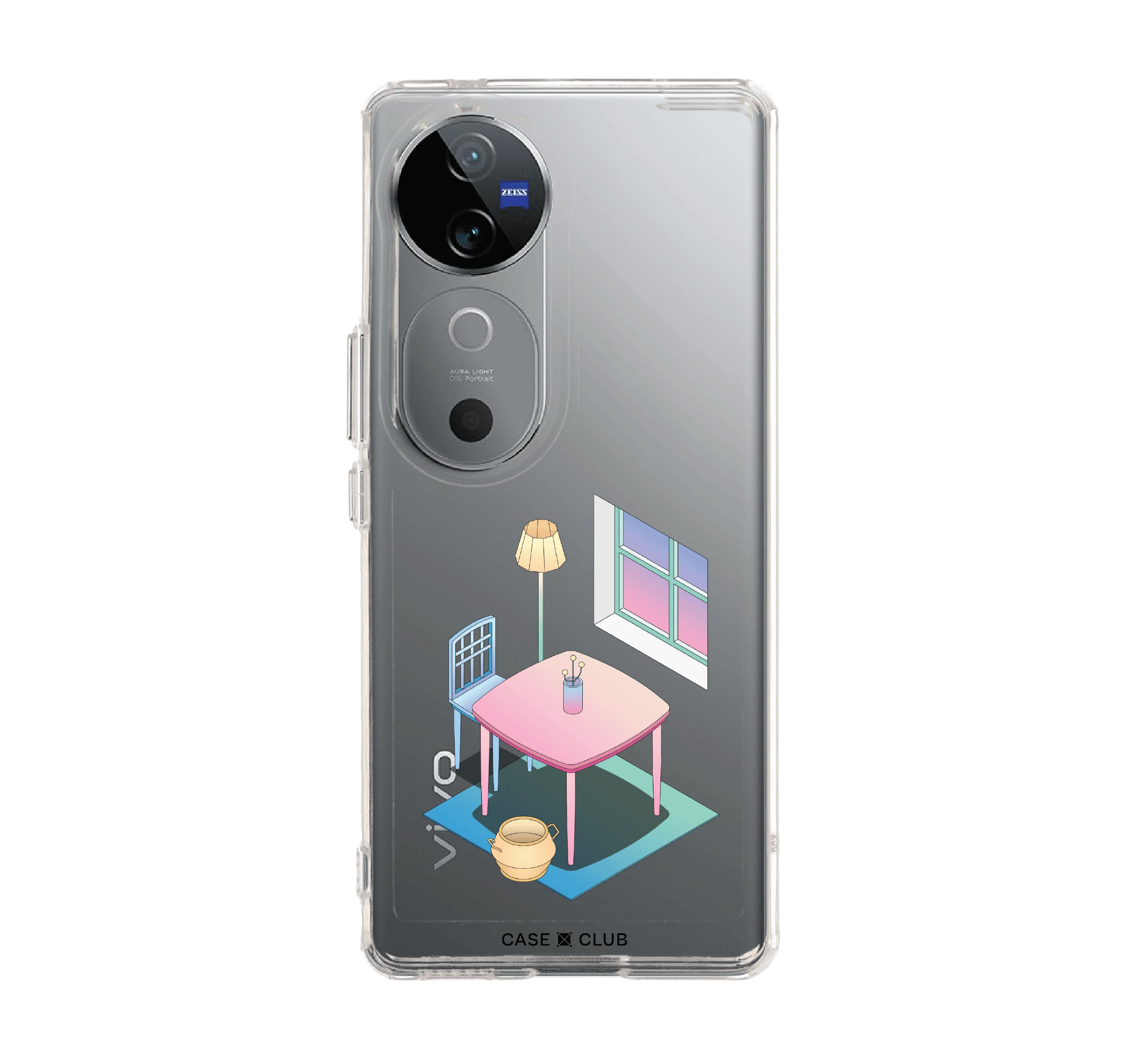 vivo v40 5g clear case pastel living room